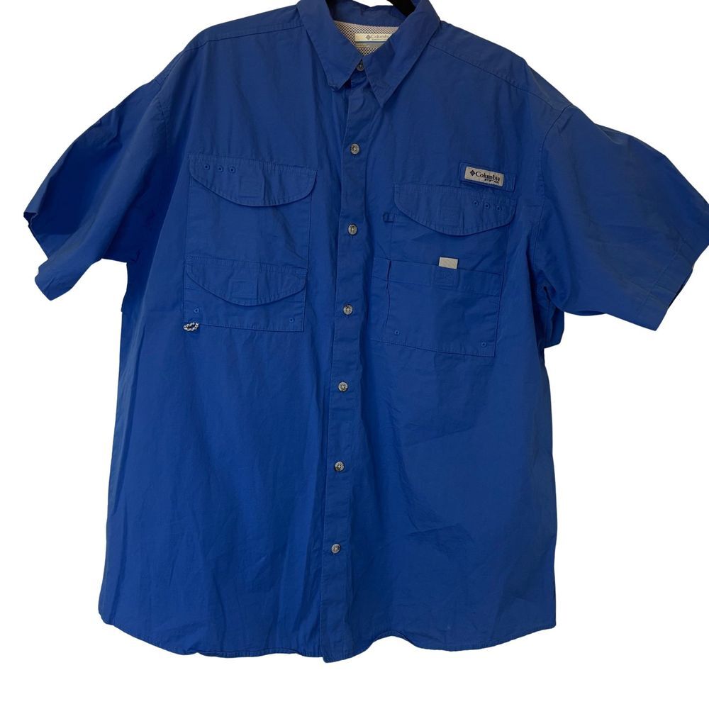 Columbia Men PFG Vented Fly Fishing Shirt Short Sleeve. Large.